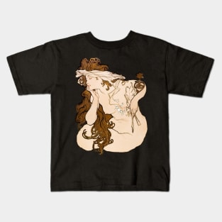 Godess woman vintage painting Kids T-Shirt